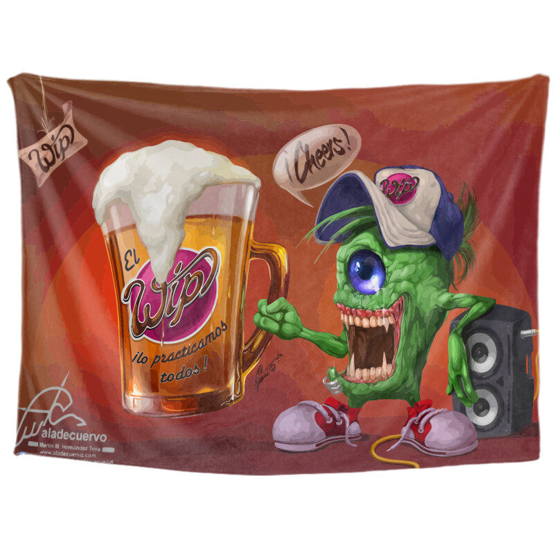 Personalized customization of interesting tapestries of various types of art works, suitable for dormitory living room bedroom home decoration