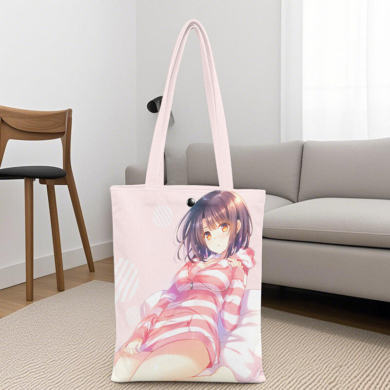 Anime enthusiast gift, sexy kawaii gift, reusable anime character fan shopping bag, cute and sexy theme gift