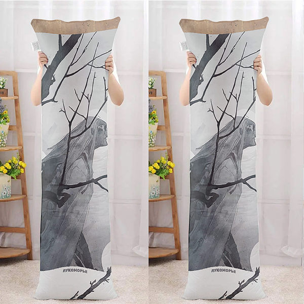 Body pillow with pillowcase - Adult soft long bed pillow - Breathable full body pillowcase