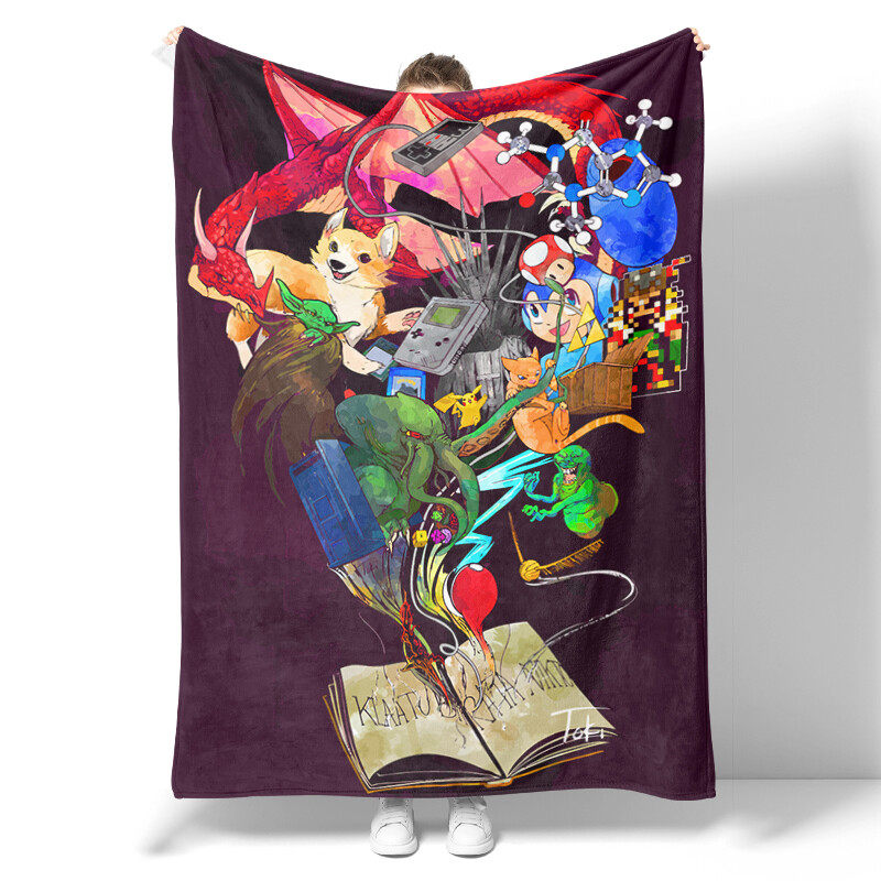 Customized flannel blanket, personalized flannel blanket, adult birthday, Christmas, Halloween, father, mother, Valentine's Day gift