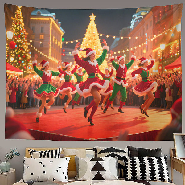 Christmas Tree Tapestry Wall Hanging Gift Tapestry Christmas Decoration Winter Festival Tapestry Family Party Decoration