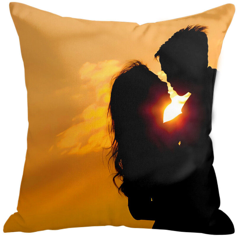 2nd Anniversary Gift Idea: A 2-year wedding gift for him, with a pillow cover with 3 pockets for couples. Couple, husband, wife, boyfriend, girlfriend. Happy anniversary