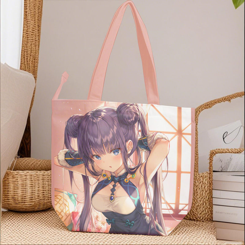 Anime enthusiast gift, sexy kawaii gift, reusable anime character fan shopping bag, cute and sexy theme gift