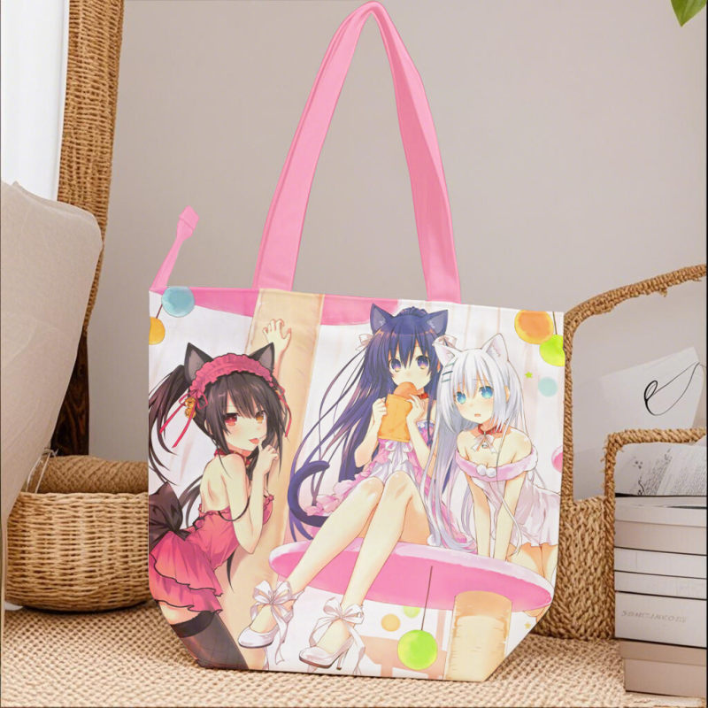 Anime enthusiast gift, sexy kawaii gift, reusable anime character fan shopping bag, cute and sexy theme gift