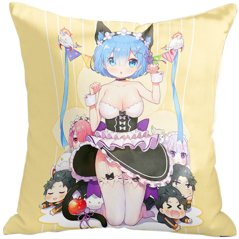 Japanese style character pillows are breathable and made of various materials. They are used for living room, bedroom, sofa decoration, cushions, and pillows