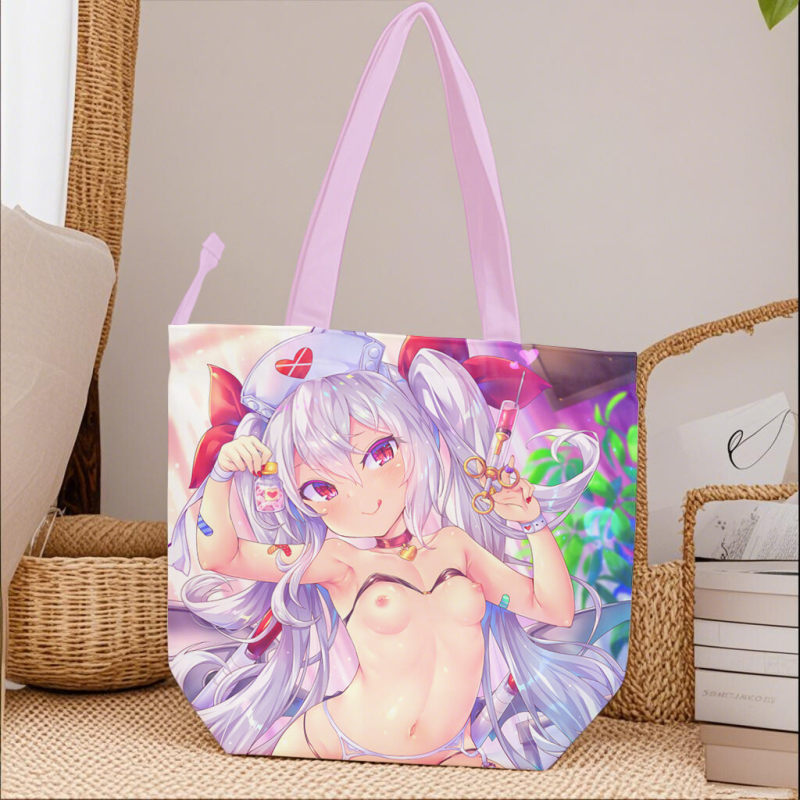 Anime enthusiast gift, sexy kawaii gift, reusable anime character fan shopping bag, cute and sexy theme gift