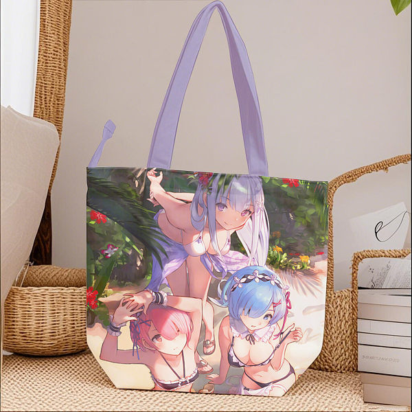 Anime enthusiast gift, sexy kawaii gift, reusable anime character fan shopping bag, cute and sexy theme gift