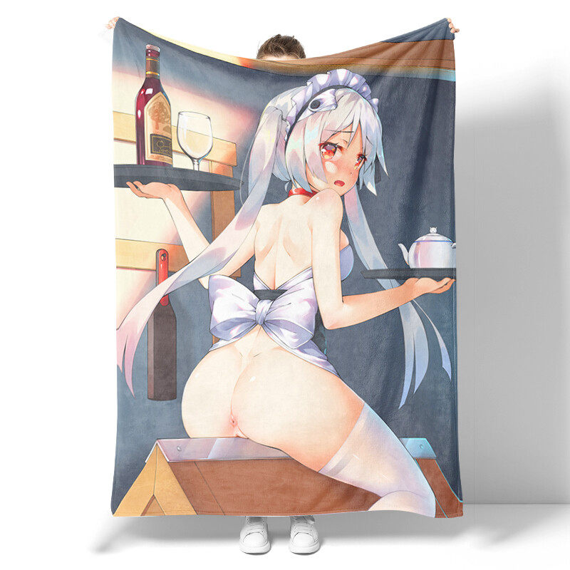 Anime flannel blanket, cute and sexy anime girl kawaii cartoon Japanese anime, boy, teenager, adult female bedroom