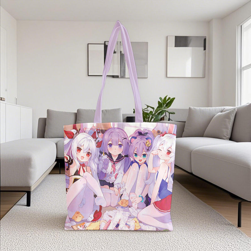 Anime enthusiast gift, sexy kawaii gift, reusable anime character fan shopping bag, cute and sexy theme gift