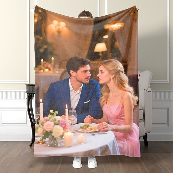 Couple gift for her - I love you softer flannel blanket - Anniversary wedding birthday gift for girlfriend, boyfriend, wife, husband, love blanket