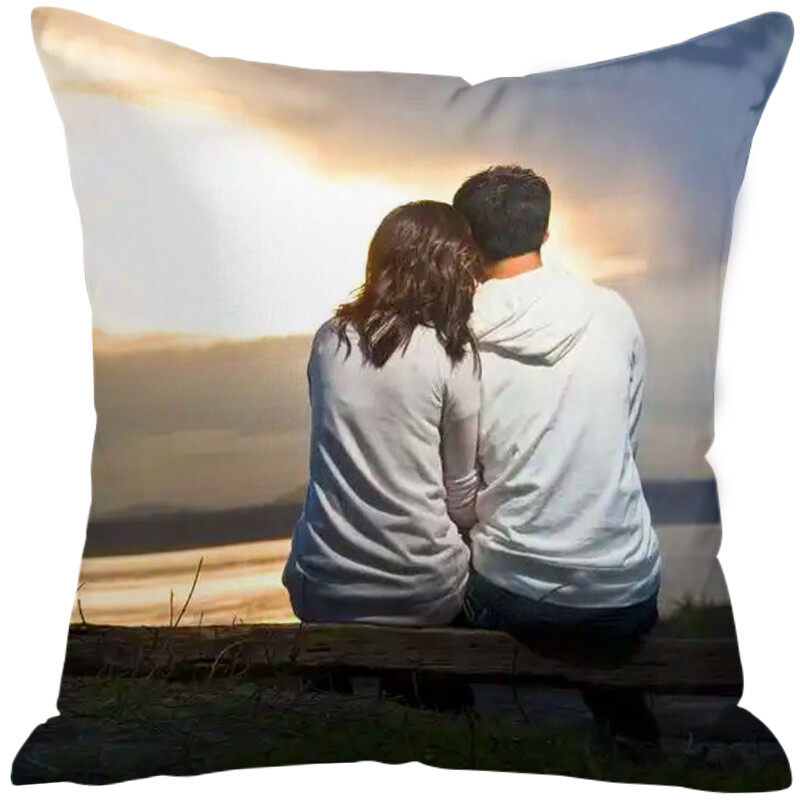 2nd Anniversary Gift Idea: A 2-year wedding gift for him, with a pillow cover with 3 pockets for couples. Couple, husband, wife, boyfriend, girlfriend. Happy anniversary