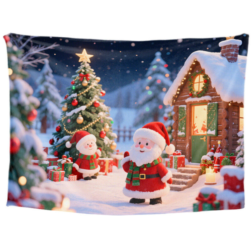 Christmas Tree Tapestry Wall Hanging Gift Tapestry Christmas Decoration Winter Festival Tapestry Family Party Decoration