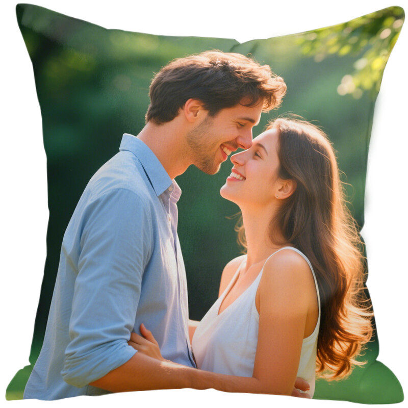 2nd Anniversary Gift Idea: A 2-year wedding gift for him, with a pillow cover with 3 pockets for couples. Couple, husband, wife, boyfriend, girlfriend. Happy anniversary