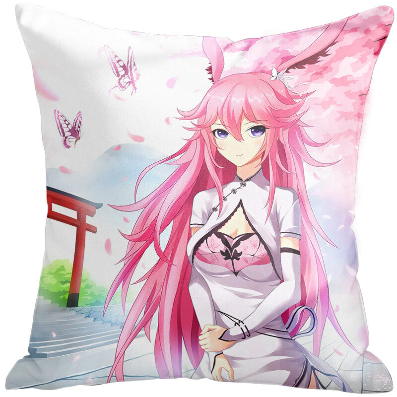 Japanese style character pillows are breathable and made of various materials. They are used for living room, bedroom, sofa decoration, cushions, and pillows