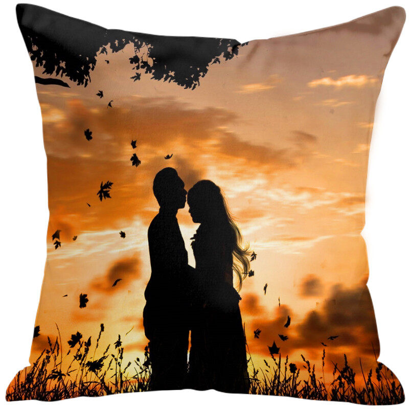 2nd Anniversary Gift Idea: A 2-year wedding gift for him, with a pillow cover with 3 pockets for couples. Couple, husband, wife, boyfriend, girlfriend. Happy anniversary