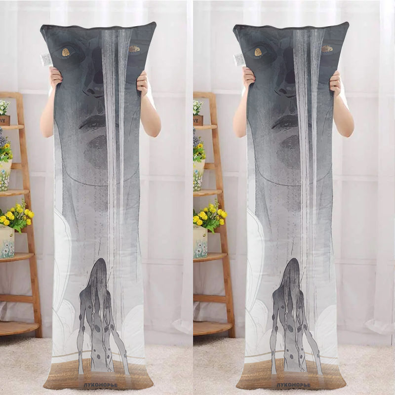 Body pillow with pillowcase - Adult soft long bed pillow - Breathable full body pillowcase