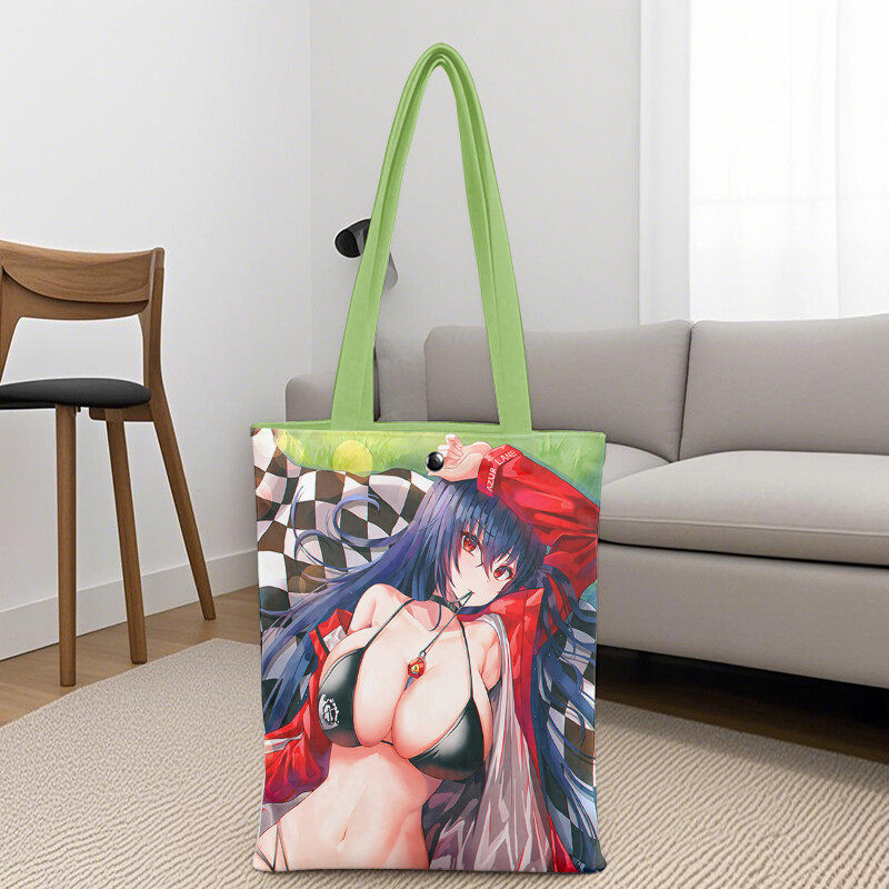 Anime enthusiast gift, sexy kawaii gift, reusable anime character fan shopping bag, cute and sexy theme gift