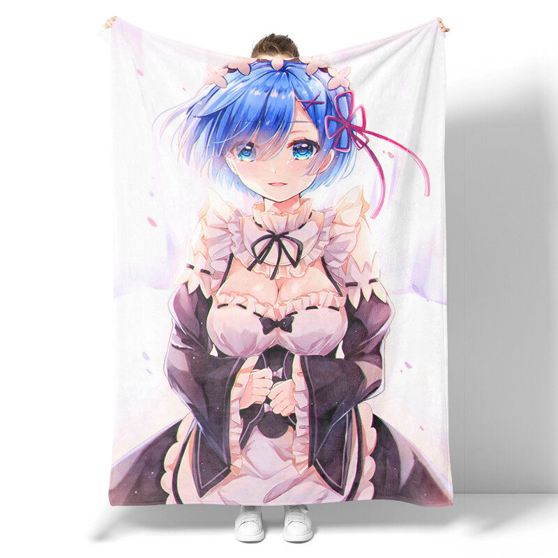 Anime flannel blanket, cute and sexy anime girl kawaii cartoon Japanese anime, boy, teenager, adult female bedroom