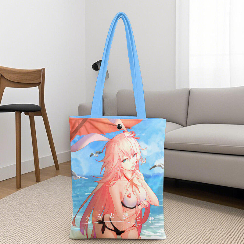 Anime enthusiast gift, sexy kawaii gift, reusable anime character fan shopping bag, cute and sexy theme gift