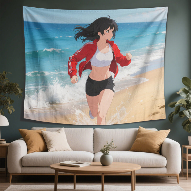 Personalized anime custom tapestry, anime aesthetic introduction, room decoration aesthetics, anime aesthetic college wall decoration, living room hanging