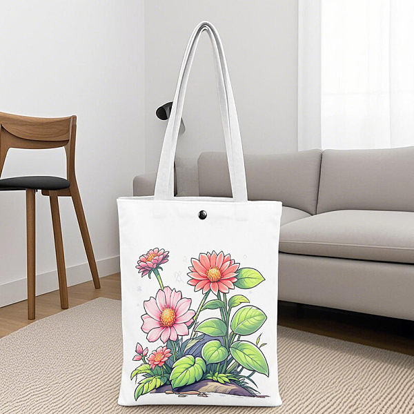 Plant enthusiast ladies' gift, Spring Mother's Day gift set, beautiful canvas tote bag, 16 ounce iced coffee cup with straw and lid, makeup bag, gardener's set, suitable for mothers, teachers, nurses