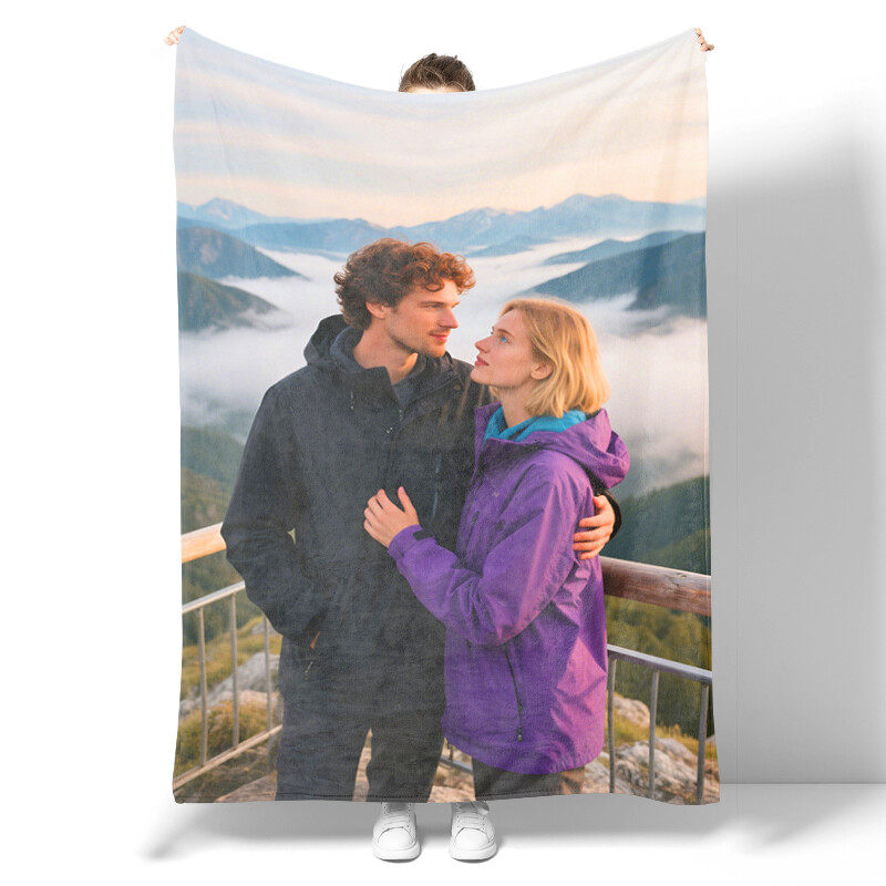 Couple gift for her - I love you softer flannel blanket - Anniversary wedding birthday gift for girlfriend, boyfriend, wife, husband, love blanket