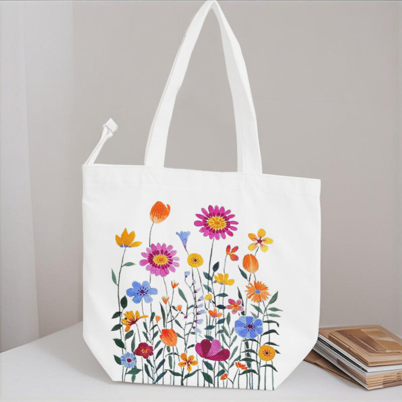 Plant enthusiast ladies' gift, Spring Mother's Day gift set, beautiful canvas tote bag, 16 ounce iced coffee cup with straw and lid, makeup bag, gardener's set, suitable for mothers, teachers, nurses