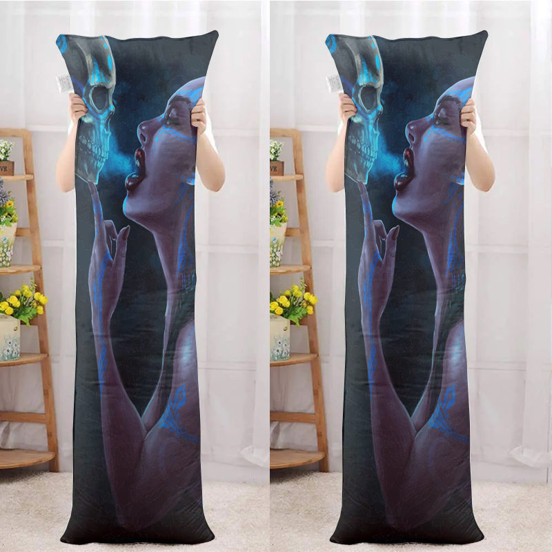 Body pillow with pillowcase - Adult soft long bed pillow - Breathable full body pillowcase