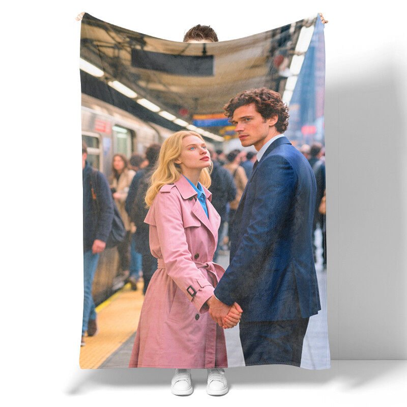 Couple gift for her - I love you softer flannel blanket - Anniversary wedding birthday gift for girlfriend, boyfriend, wife, husband, love blanket