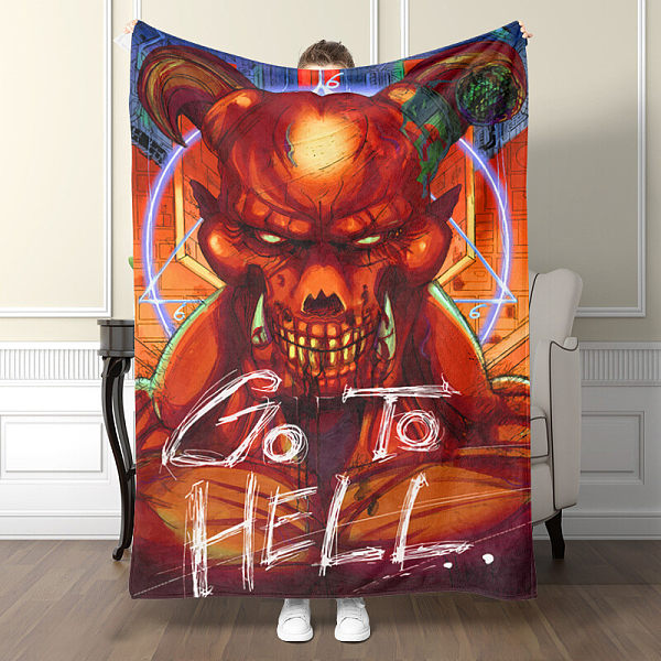 Customized flannel blanket, personalized flannel blanket, adult birthday, Christmas, Halloween, father, mother, Valentine's Day gift