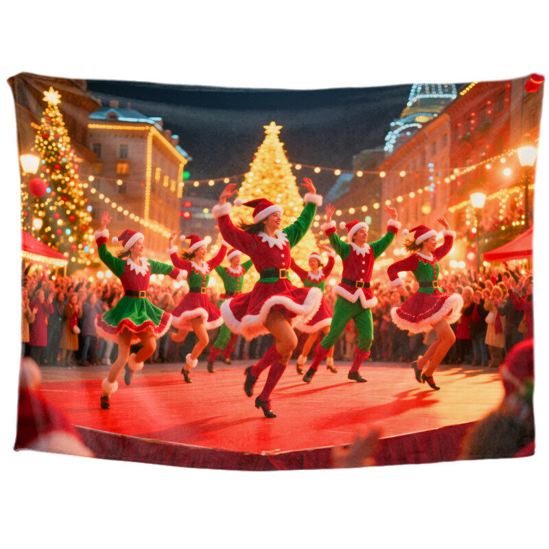 Christmas Tree Tapestry Wall Hanging Gift Tapestry Christmas Decoration Winter Festival Tapestry Family Party Decoration