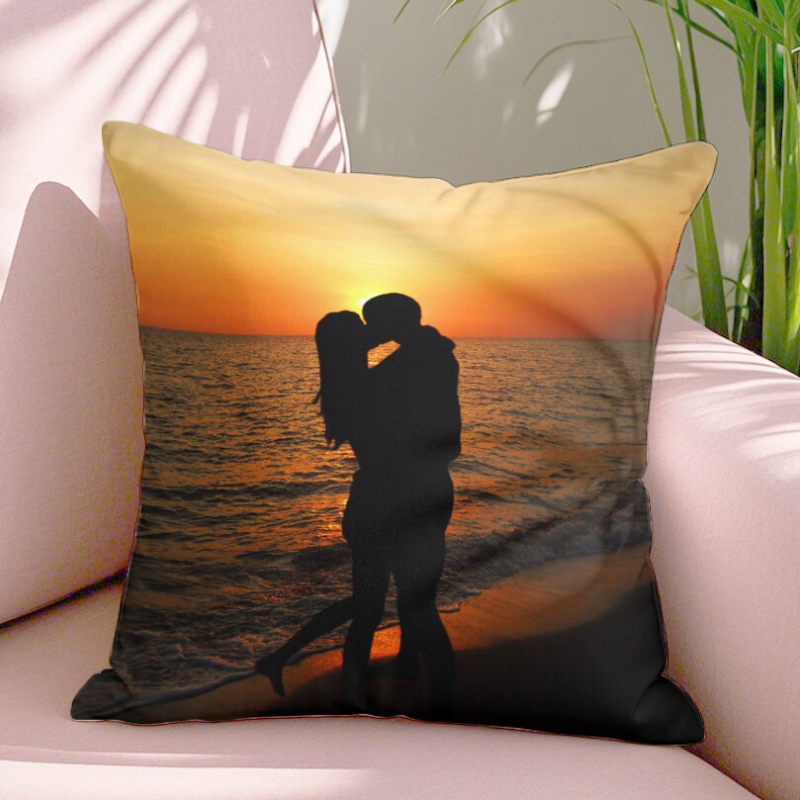 2nd Anniversary Gift Idea: A 2-year wedding gift for him, with a pillow cover with 3 pockets for couples. Couple, husband, wife, boyfriend, girlfriend. Happy anniversary