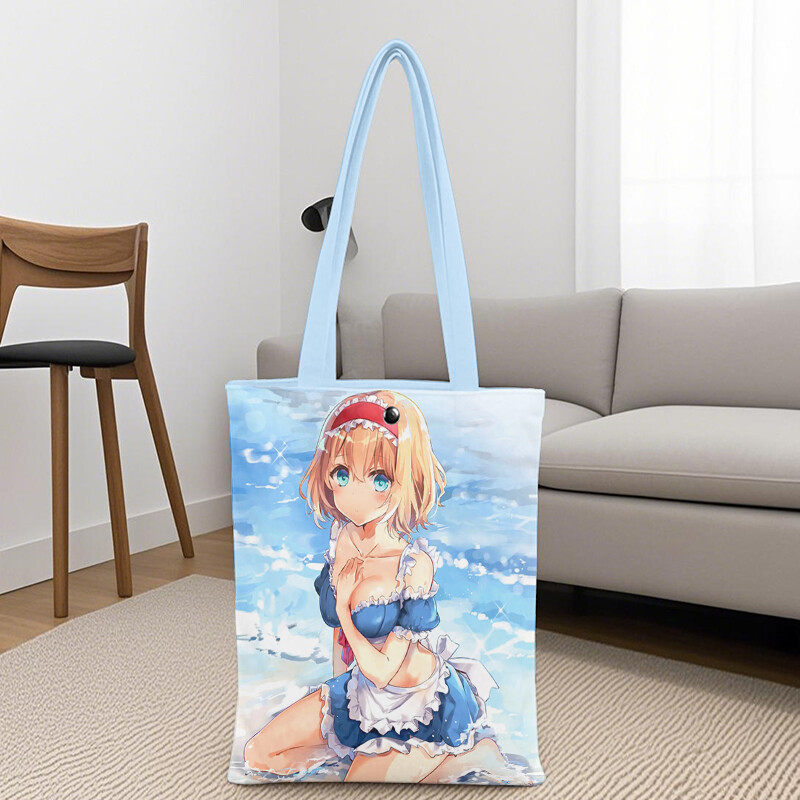 Anime enthusiast gift, sexy kawaii gift, reusable anime character fan shopping bag, cute and sexy theme gift