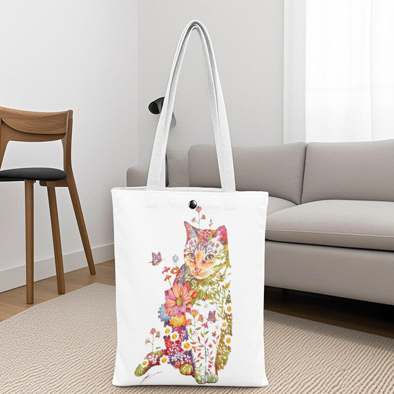 Plant enthusiast ladies' gift, Spring Mother's Day gift set, beautiful canvas tote bag, 16 ounce iced coffee cup with straw and lid, makeup bag, gardener's set, suitable for mothers, teachers, nurses