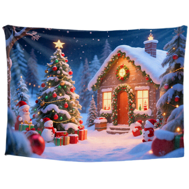 Christmas Tree Tapestry Wall Hanging Gift Tapestry Christmas Decoration Winter Festival Tapestry Family Party Decoration
