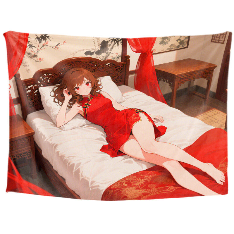 Personalized anime custom tapestry, anime aesthetic introduction, room decoration aesthetics, anime aesthetic college wall decoration, living room hanging