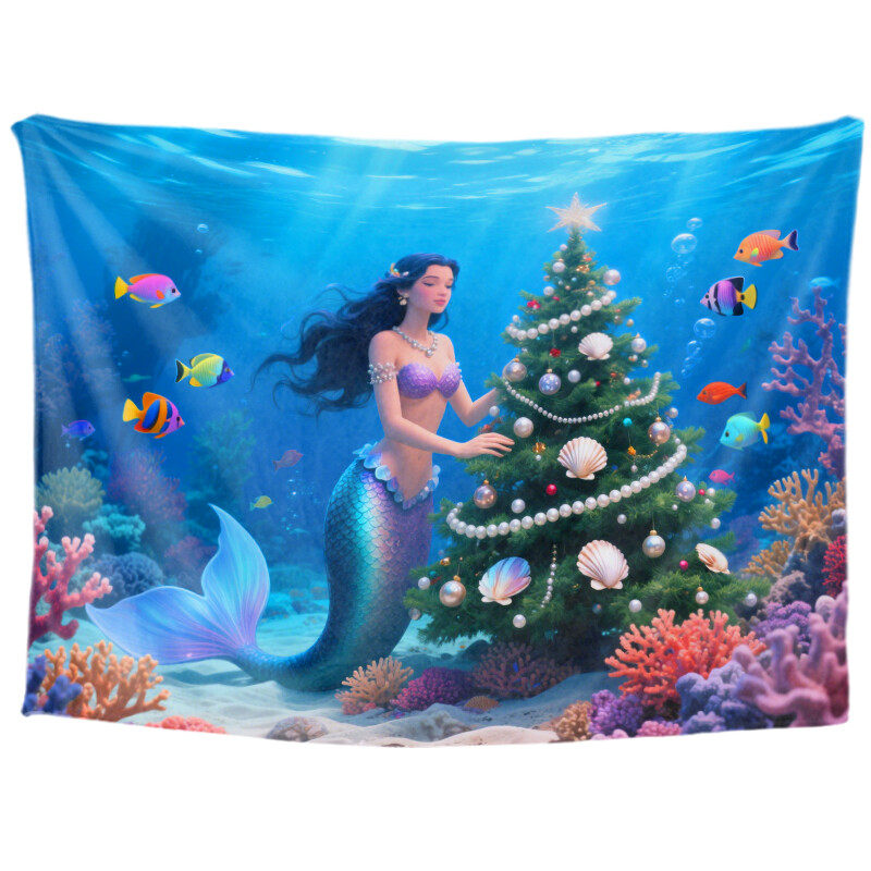 Christmas Tree Tapestry Wall Hanging Gift Tapestry Christmas Decoration Winter Festival Tapestry Family Party Decoration