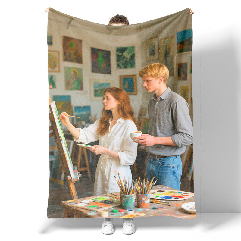 Couple gift for her - I love you softer flannel blanket - Anniversary wedding birthday gift for girlfriend, boyfriend, wife, husband, love blanket