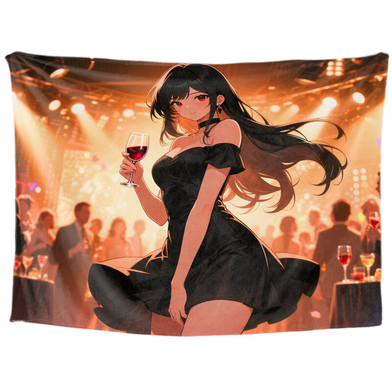 Personalized anime custom tapestry, anime aesthetic introduction, room decoration aesthetics, anime aesthetic college wall decoration, living room hanging