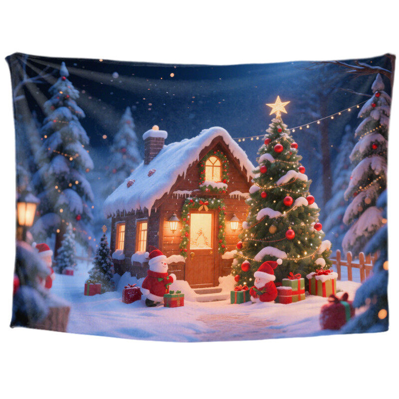 Christmas Tree Tapestry Wall Hanging Gift Tapestry Christmas Decoration Winter Festival Tapestry Family Party Decoration