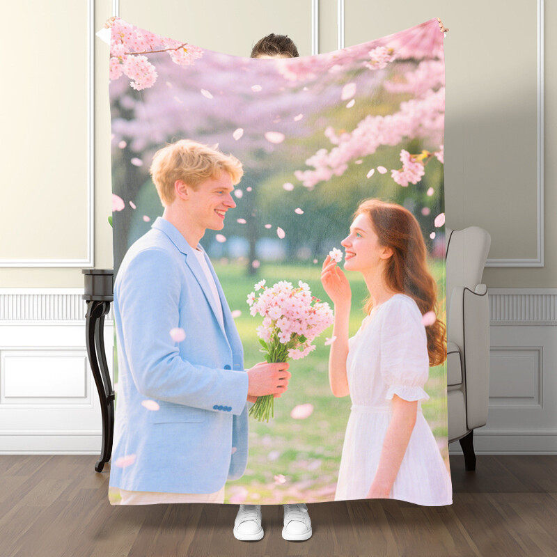 Couple gift for her - I love you softer flannel blanket - Anniversary wedding birthday gift for girlfriend, boyfriend, wife, husband, love blanket