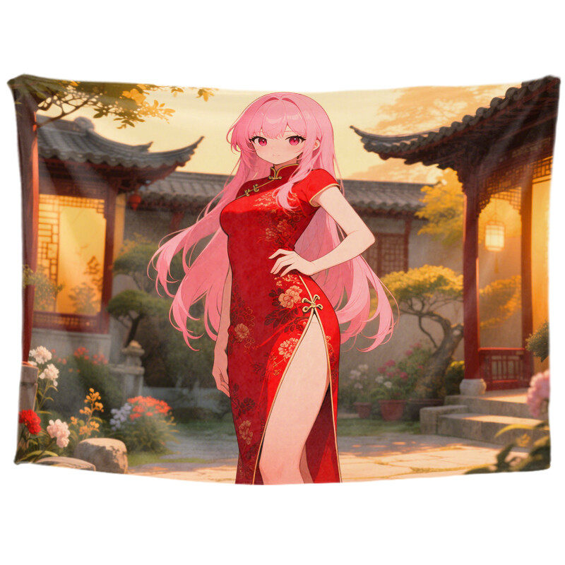 Personalized anime custom tapestry, anime aesthetic introduction, room decoration aesthetics, anime aesthetic college wall decoration, living room hanging