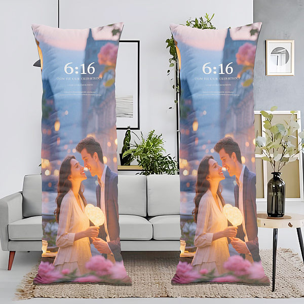 Extra long hug pillow, a must-have sweet artifact for couples, soft and skin friendly to accompany you to sleep