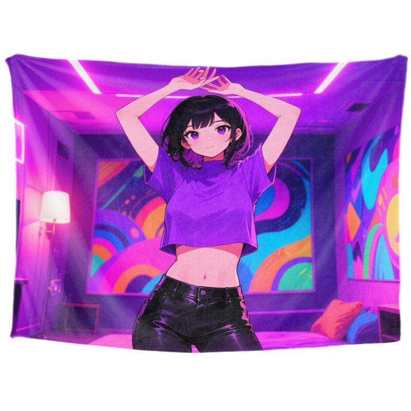 Personalized anime custom tapestry, anime aesthetic introduction, room decoration aesthetics, anime aesthetic college wall decoration, living room hanging