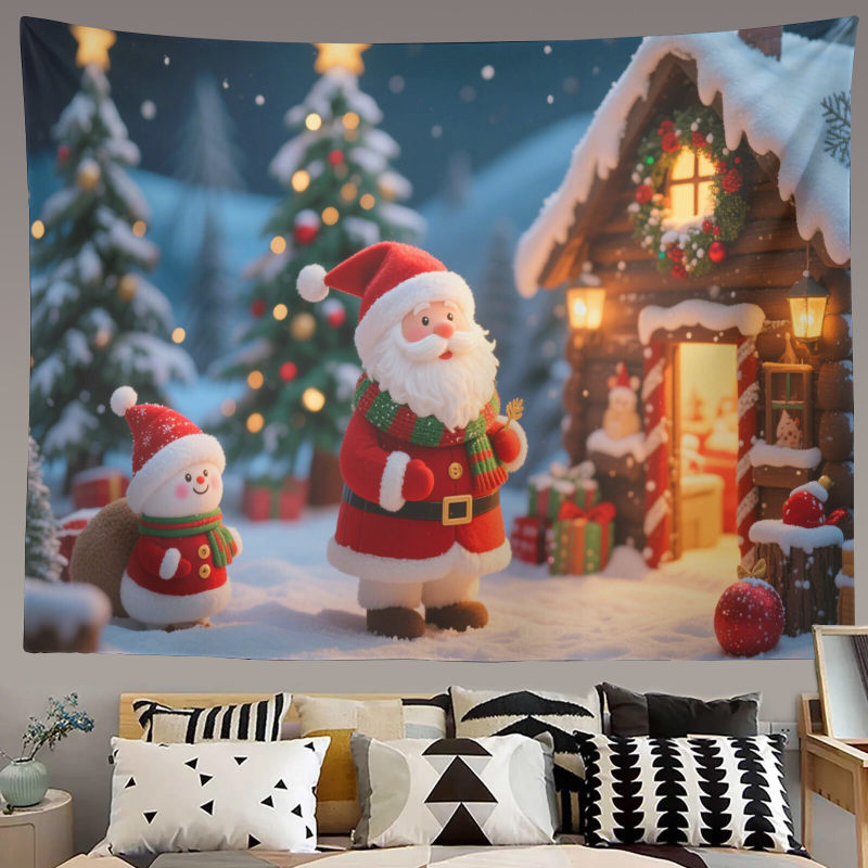 Christmas Tree Tapestry Wall Hanging Gift Tapestry Christmas Decoration Winter Festival Tapestry Family Party Decoration
