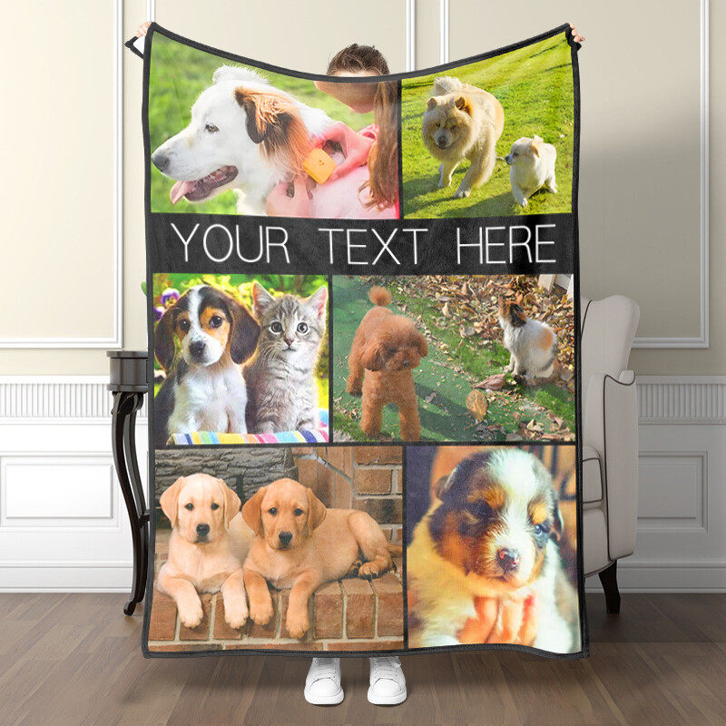 Cute animal and pet patterned blanket, a great gift for small animal enthusiasts. Soft and lightweight flannel blanket for children and adults