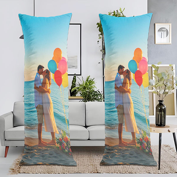 Extra long hug pillow, a must-have sweet artifact for couples, soft and skin friendly to accompany you to sleep