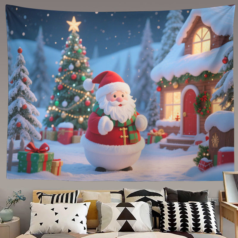 Christmas Tree Tapestry Wall Hanging Gift Tapestry Christmas Decoration Winter Festival Tapestry Family Party Decoration