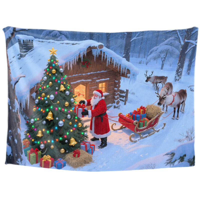 Christmas Tree Tapestry Wall Hanging Gift Tapestry Christmas Decoration Winter Festival Tapestry Family Party Decoration