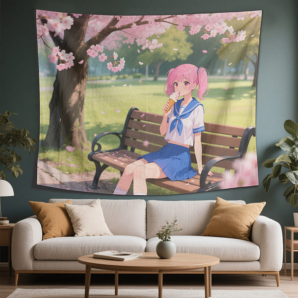 Personalized anime custom tapestry, anime aesthetic introduction, room decoration aesthetics, anime aesthetic college wall decoration, living room hanging